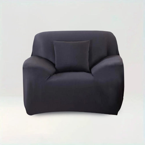 Housse de fauteuil Albane de couleur Noir sur fond beige