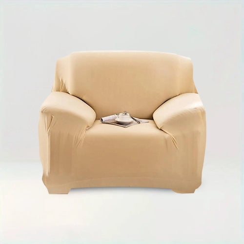 Housse de fauteuil Albane de couleur Beige sur fond beige