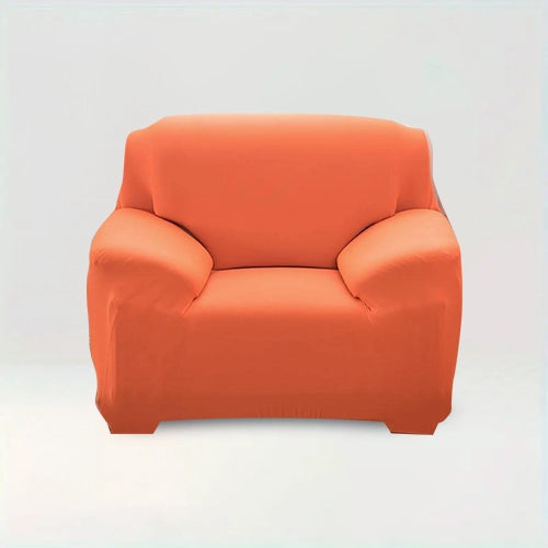 Housse de fauteuil Albane de couleur Orange sur fond beige