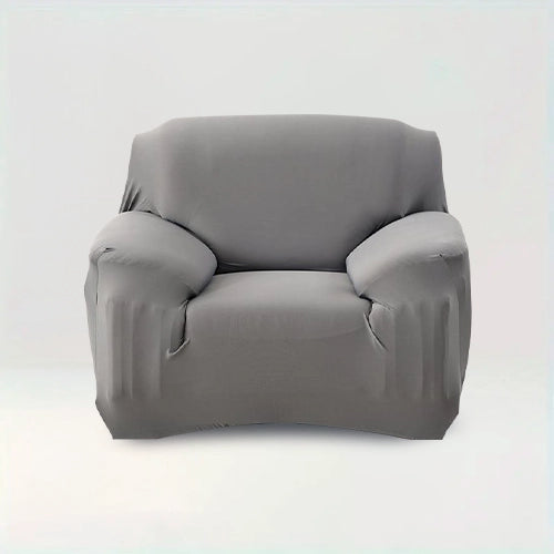 Housse de fauteuil Albane de couleur Gris sur fond beige