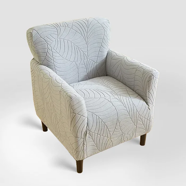 Housse de fauteuil club en jacquard effet floral - Catalina