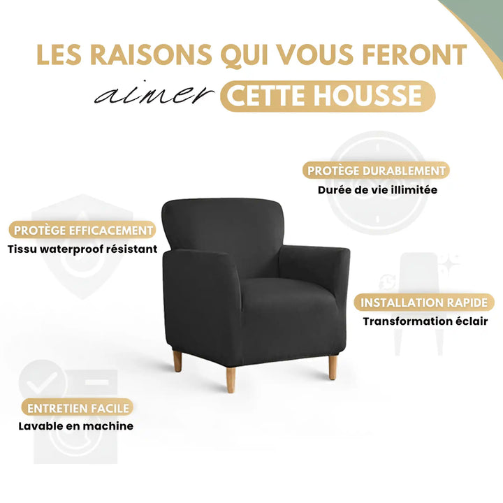 Housse extensible, résistante à l’eau, facile à installer et entretenir, idéale pour protéger vos meubles avec élégance.