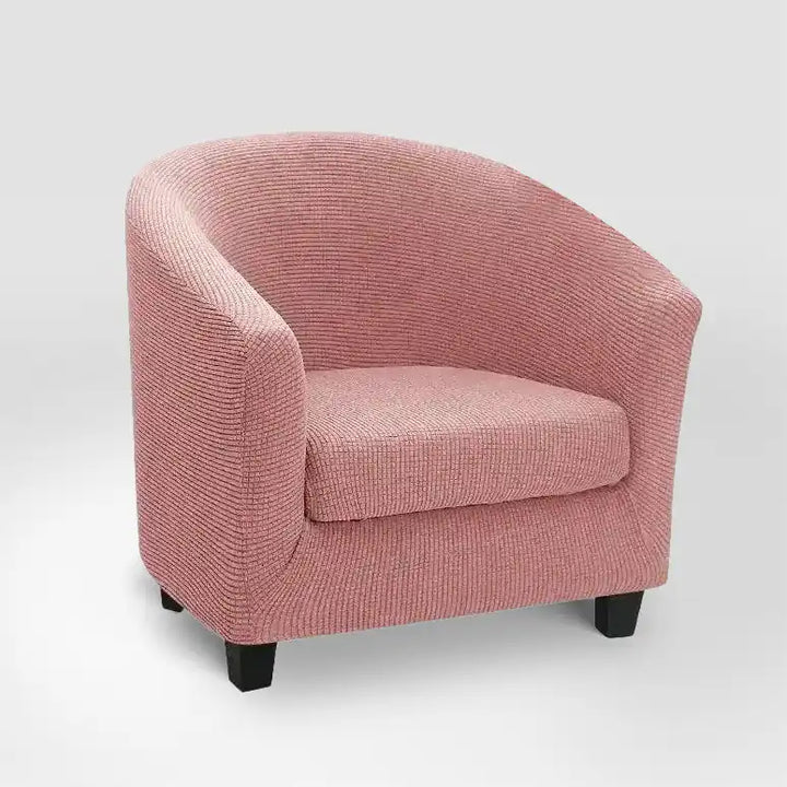 Housse de fauteuil en jacquard Fernanda de couleur rose