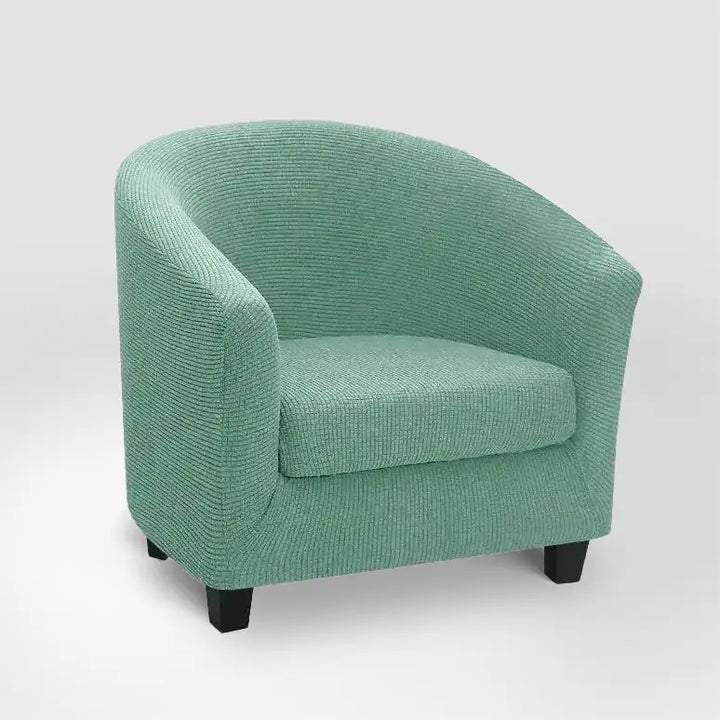 Housse de fauteuil en jacquard Fernanda de couleur vert clair