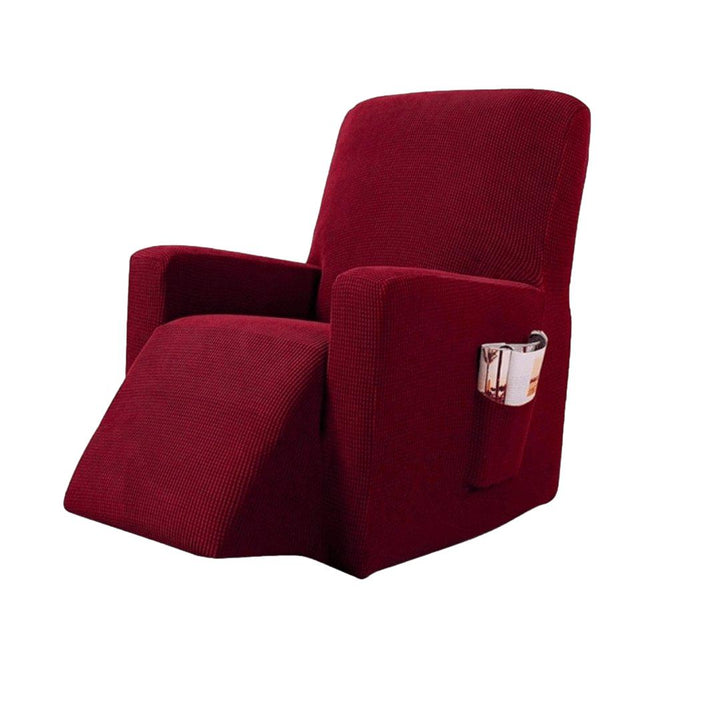 Housse de fauteuil relax en Jacquard Charline de couleur bordeaux