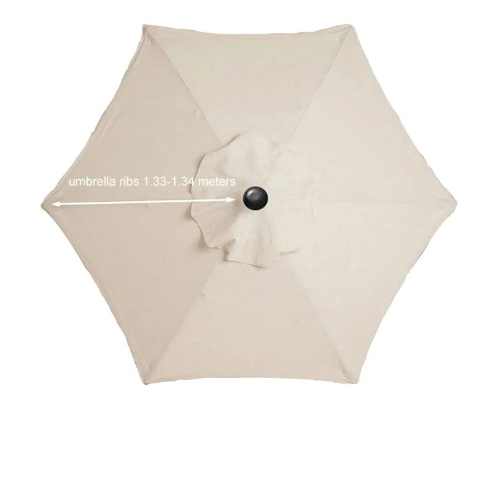 Housse de parasol imperméable Elvira de couleur beige à 6 côtés 2,7m