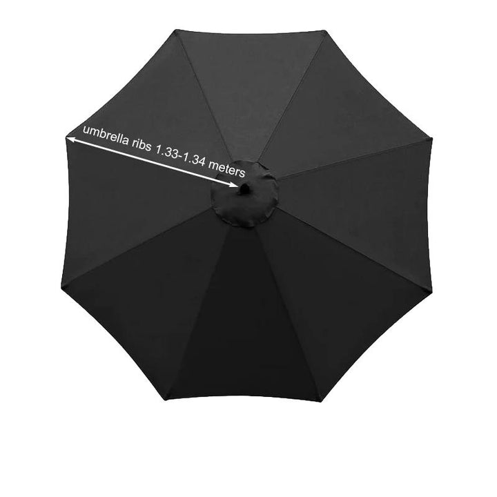 Housse de parasol imperméable Elvira de couleur noir à 8 côtés 2,7m