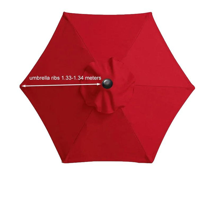 Housse de parasol imperméable Elvira de couleur rouge à 6 côtés 2,7m