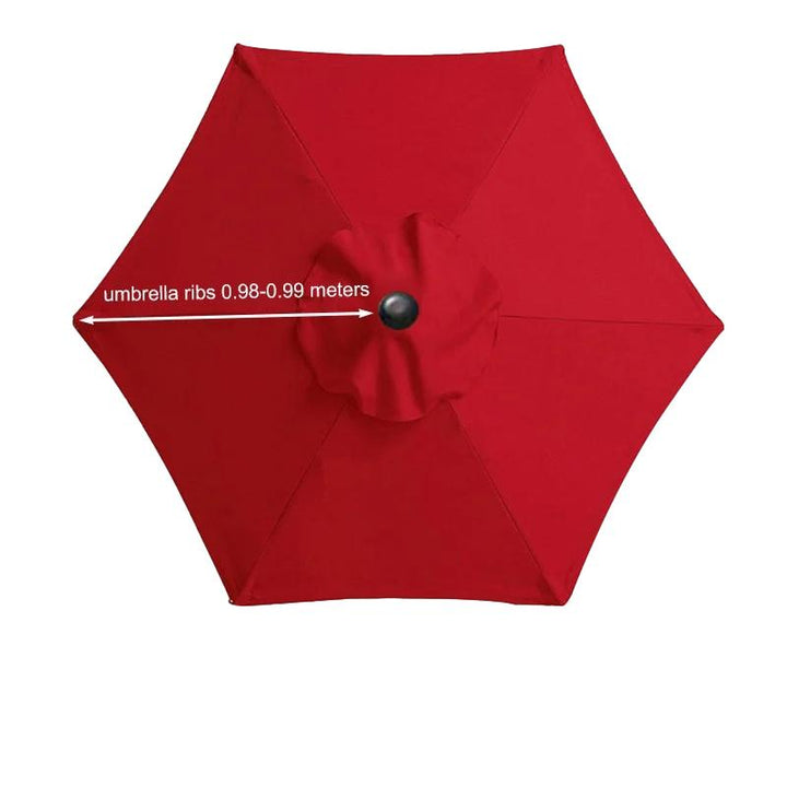 Housse de parasol imperméable Elvira de couleur rouge à 6 côtés 2m