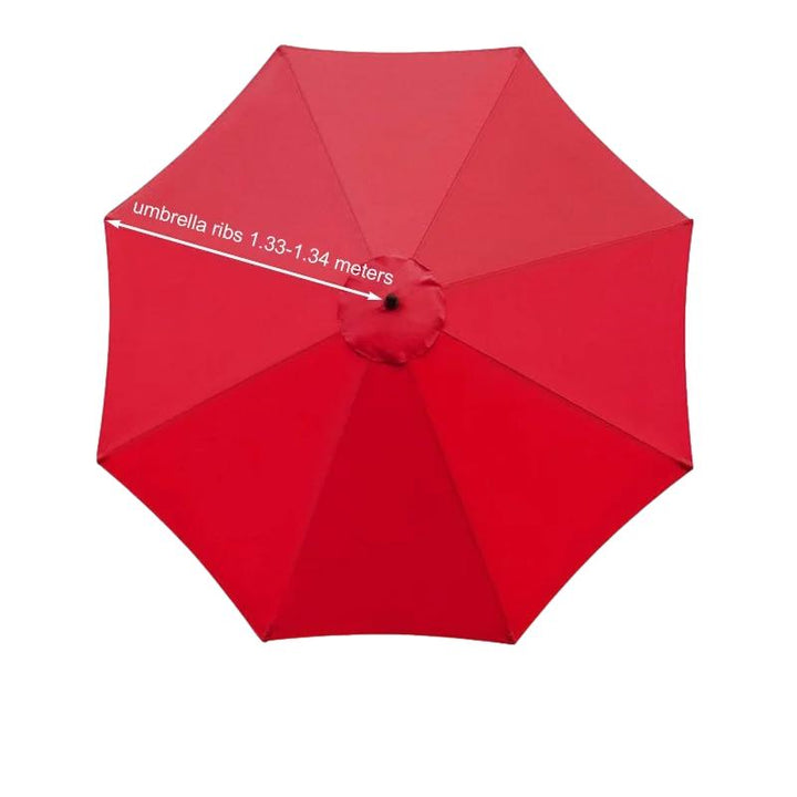 Housse de parasol imperméable Elvira de couleur rouge à 8 côtés 2,7m