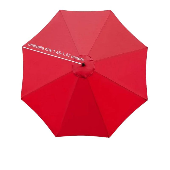 Housse de parasol imperméable Elvira de couleur rouge à 8 côtés 3m