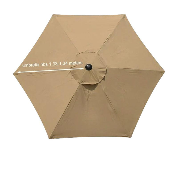 Housse de parasol imperméable Elvira de couleur taupe à 6 côtés 2,7m