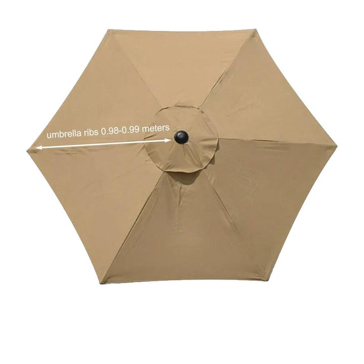 Housse de parasol imperméable Elvira de couleur taupe à 6 côtés 2m