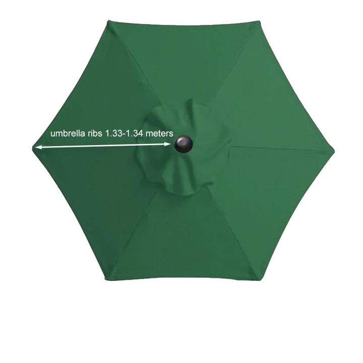 Housse de parasol imperméable Elvira de couleur vert à 6 côtés 2,7m