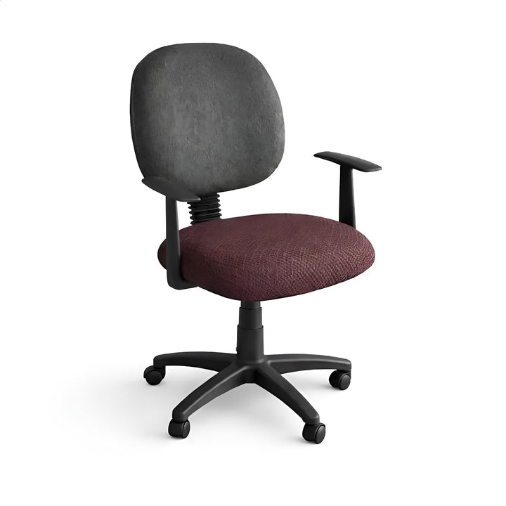 housse de siège pour chaise de bureau en jacquard effet tressé Liana de couleur café vue 360°