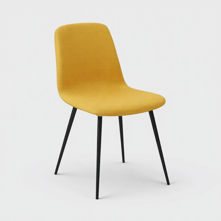 housse de chaise design en tissu jade jaune vue 360°