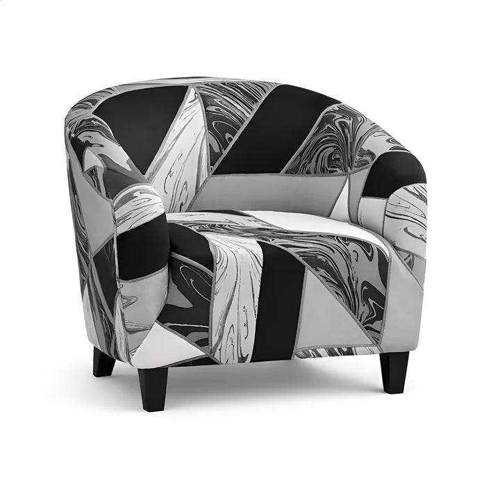 Housse de fauteuil style Boho Maryse motifs triangle vue 360°