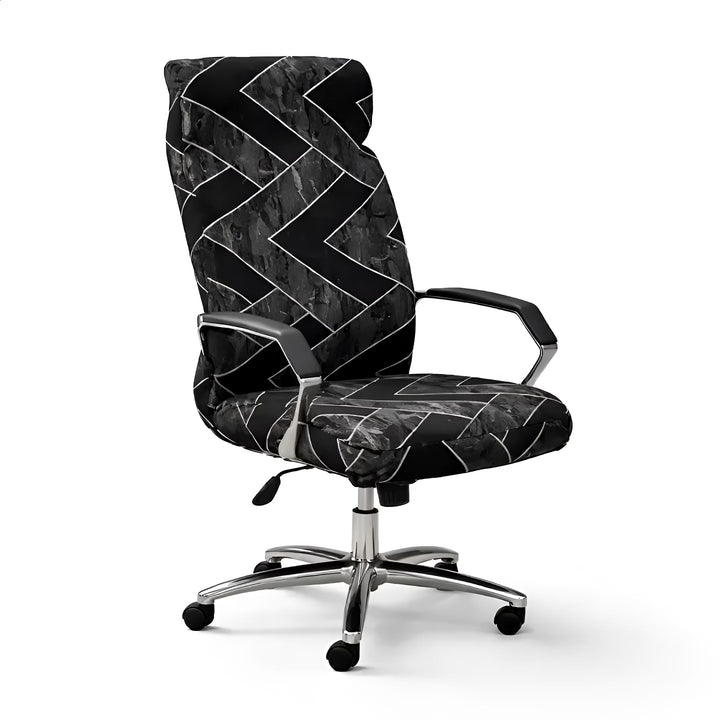 housse de chaise de bureau à motifs Cindy couleur Motif1 vue 360°