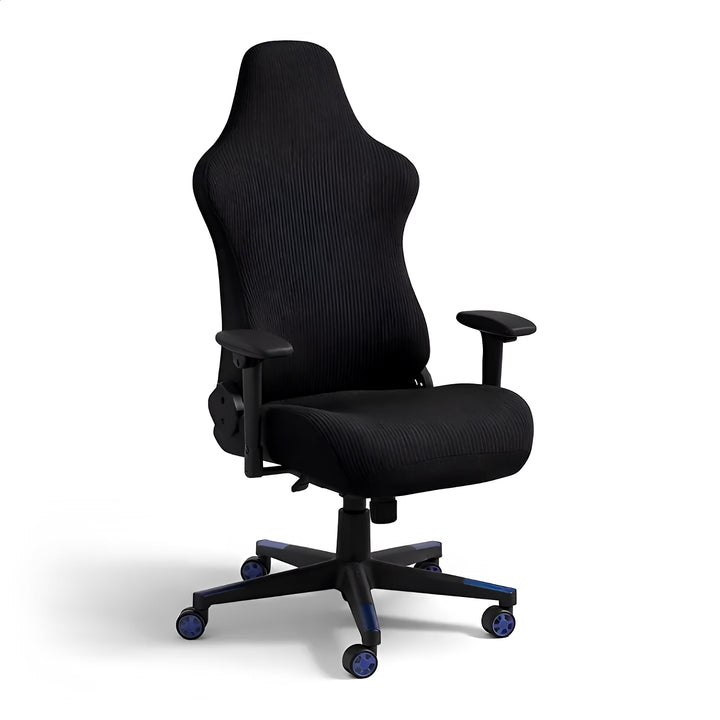 Housse de chaise de bureau noir en jacquard Cynthia vue 360°