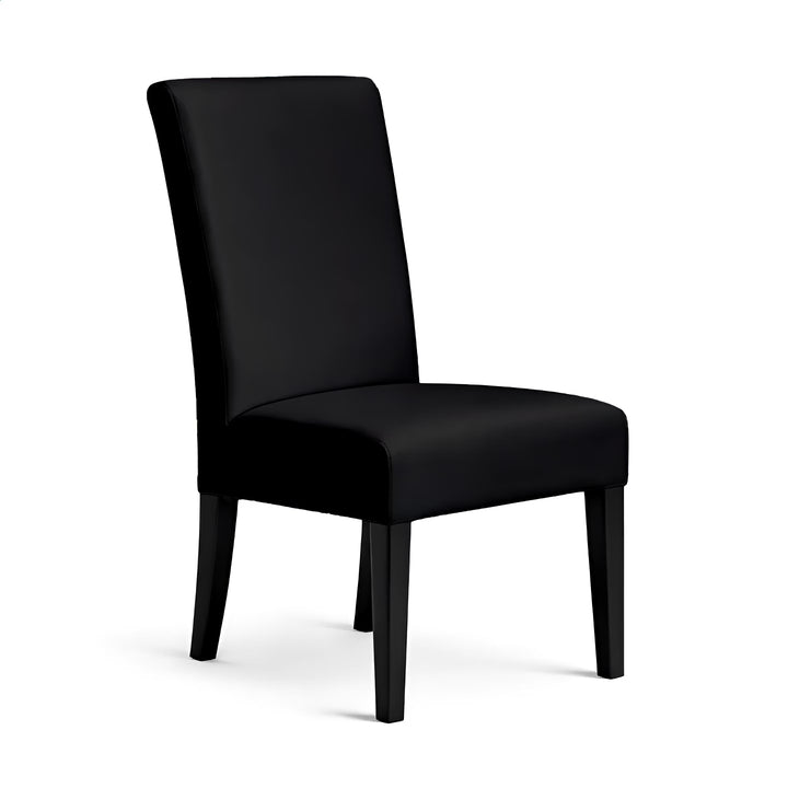 housse de chaise effet cuir imperméable nora noir vue 360°