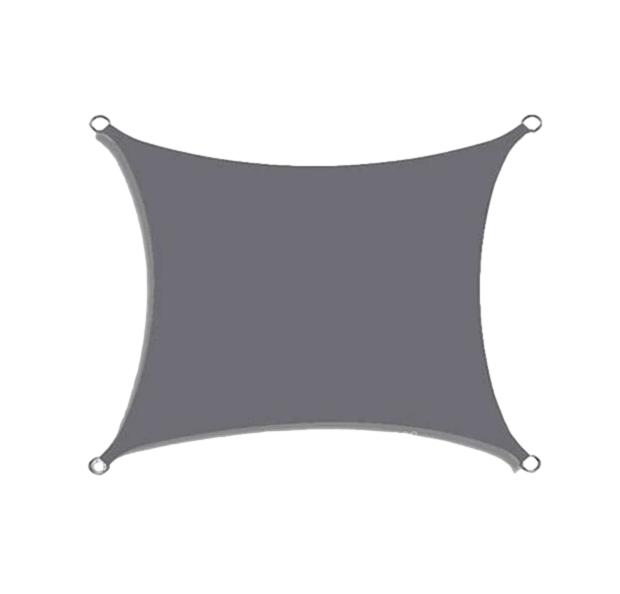 Voile d'ombrage rectangulaire ou carré Estela de couleur gris