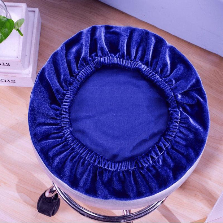 High quality Soft Velvet Chair Cover Bar Stool Covers Elastic seat Cover Chair Protector Solid Color Home Chairs Slipcover - Atelier de la housse