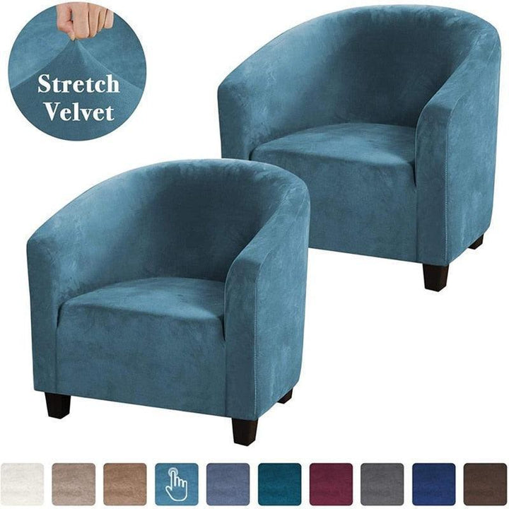 Housse de fauteuil en velours extensible - Alison - Ma housse de chaise