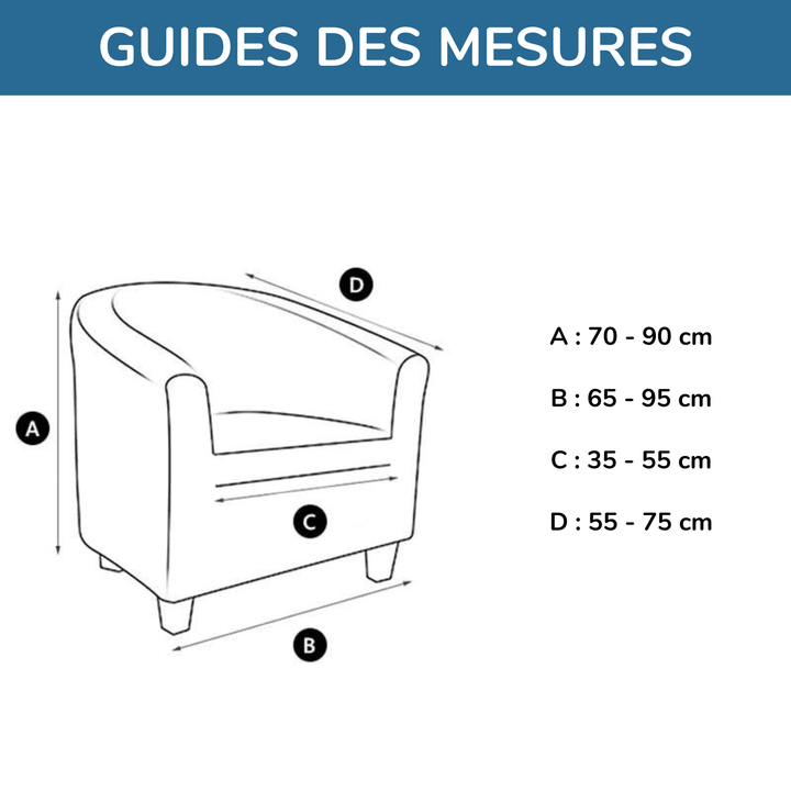 Housse de fauteuil en velours extensible - Eva - Atelier de la housse